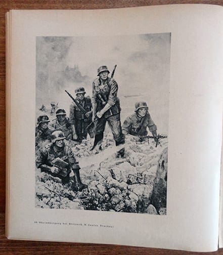 SCARCE ORIGINAL 1943 THIRD REICH WAR ART BOOK | OD43