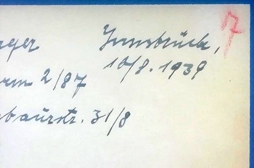 ORIGINAL DOCUMENT SIGNED BY SS-OBERSCHARF. JOSEF SCHWAMMBERGER | OD43