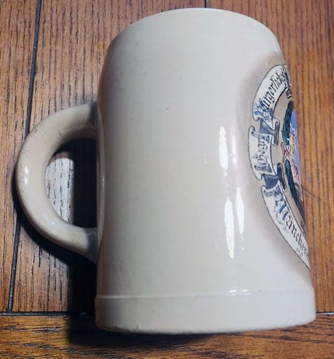 RARE ORIGINAL 1920s/30s 0.4L HEAVY BEER MUG 'MUNICH BURGERBRAU' | OD43