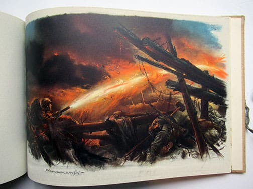 RARE 1944 ILLUSTRATED THIRD REICH WAR ART SKETCH BOOK BY HANS LISKA
