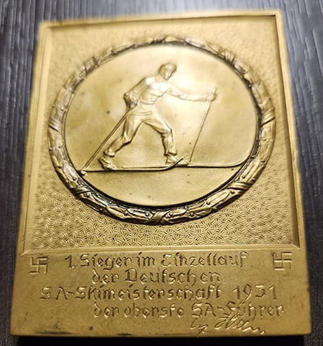 Ensemble de trophée en plaque de trophée en verre. | Vecteur Premium