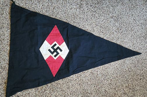 RARE ORIGINAL LARGE 37 x 21 INCHES DOUBLE SIDED B.D.M. PENNANT | OD43